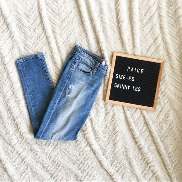 Anthropologie Denim - Paige medium wash skinny jeans 29